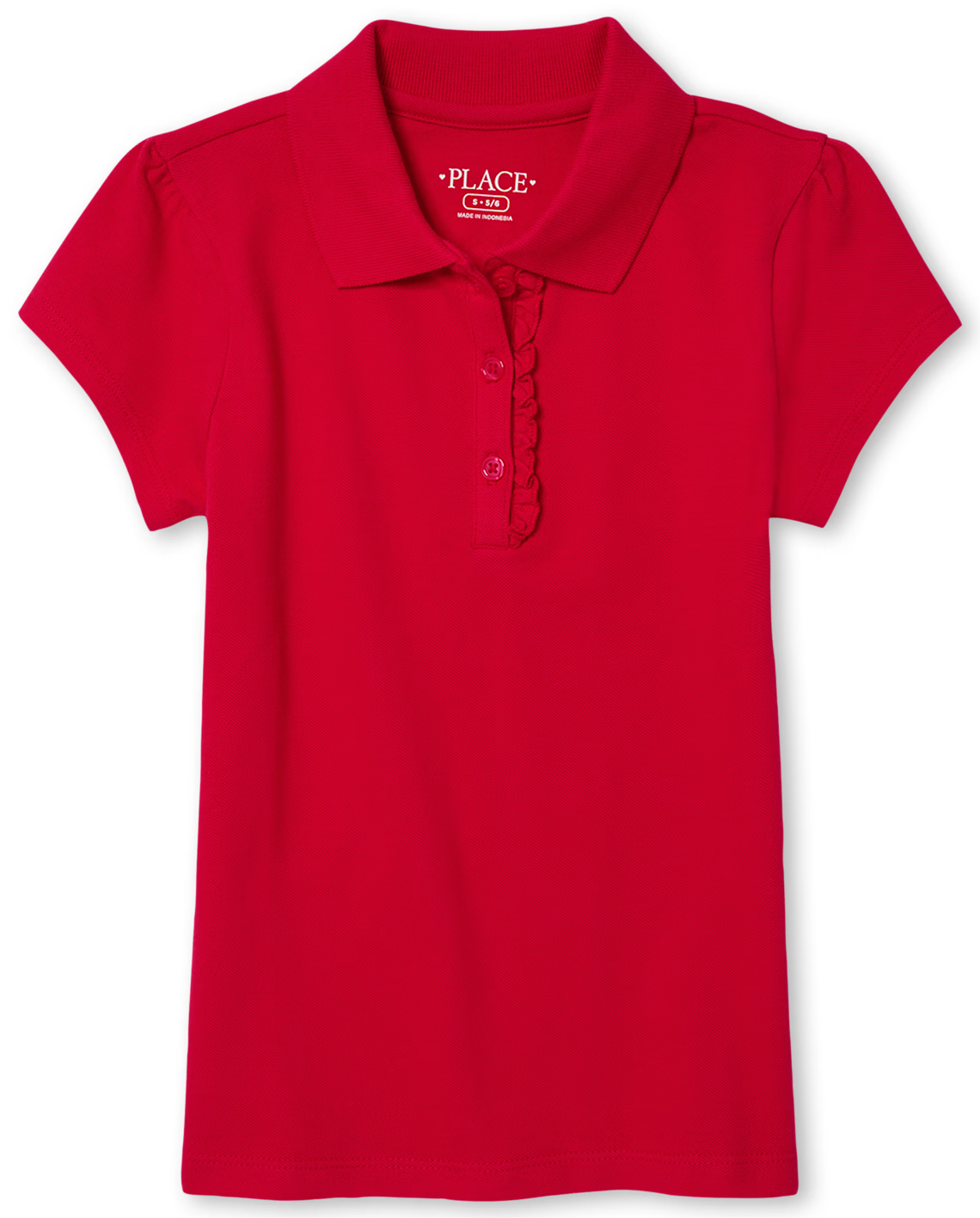 Girls Ruffle Short Sleeve Polo