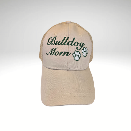 Bulldog Mom Trucker Cream
