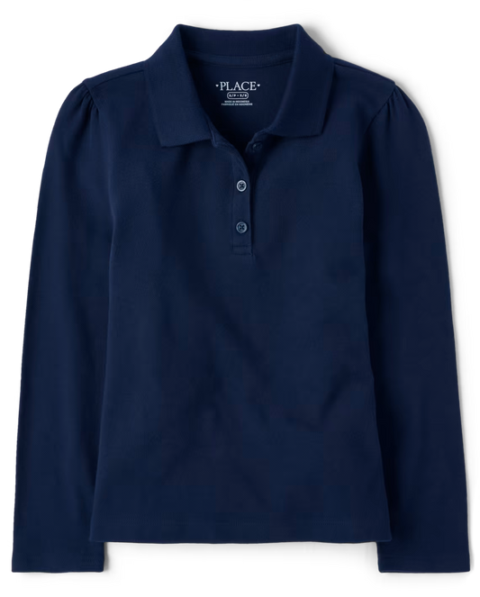 Girls Long Sleeve Polo
