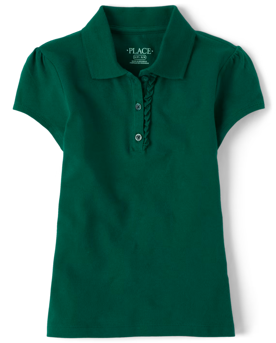 Girls Ruffle Short Sleeve Polo