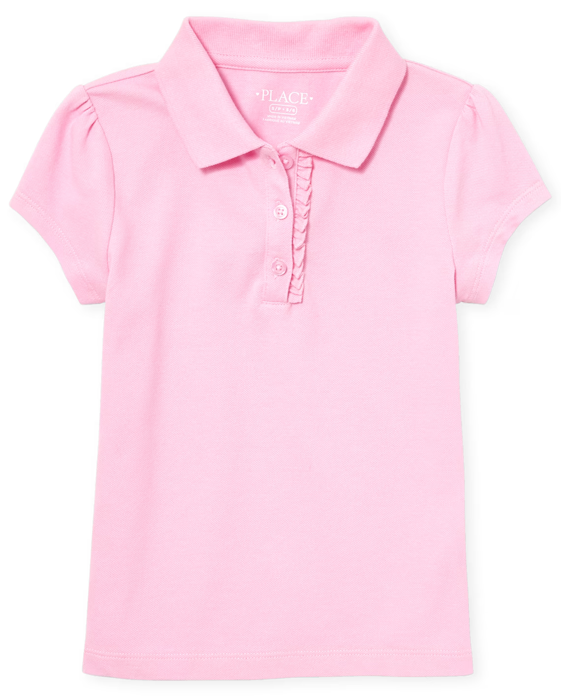 Girls Ruffle Short Sleeve Polo